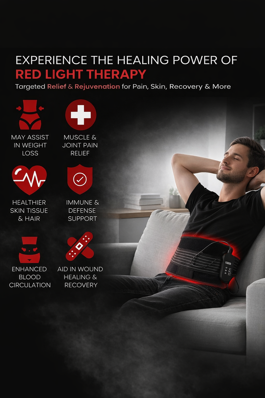 Professional Grade Infrared Red Light Therapy Belt